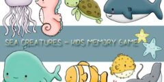 Kids Memory Sea Creatures